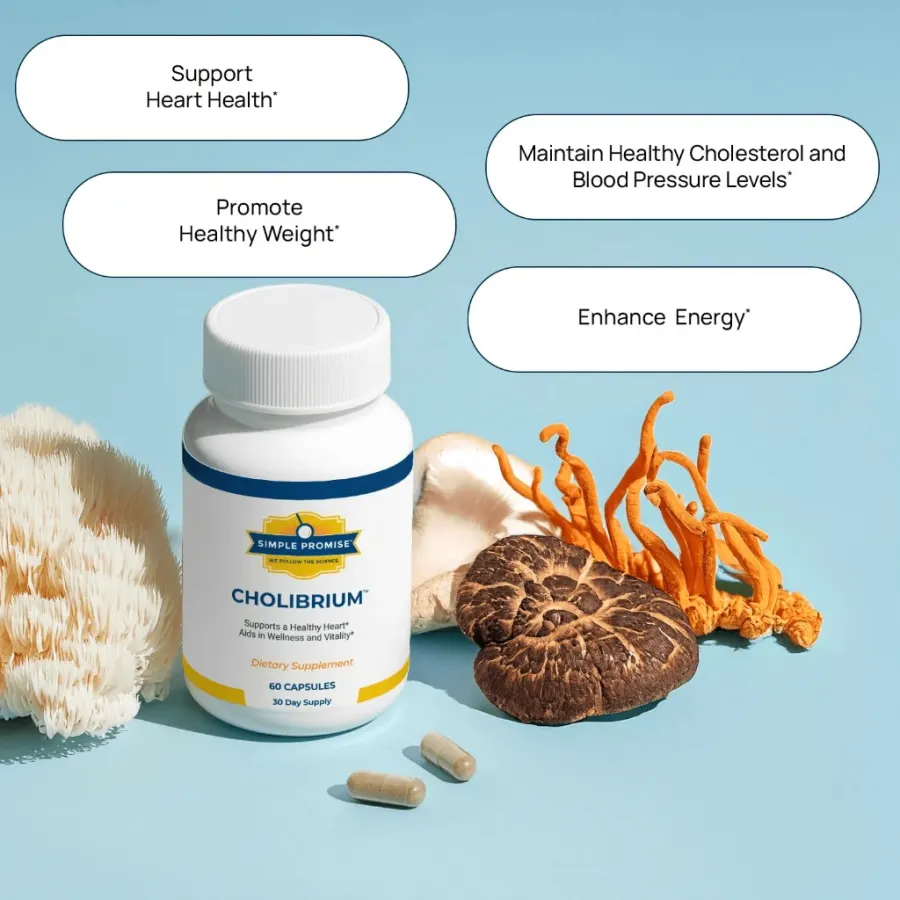 What is Cholibrium 10 mushroom heart health formula bottle